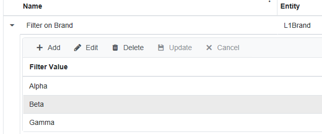 shows column sort and filter options